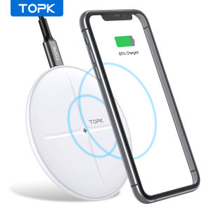 TOPK B09W 10W Wireless Charger For iPhone X/XS Max XR 8 Plus Fast Charging for Samsung S8 S9 Note 9 8 Phone Charger Pad