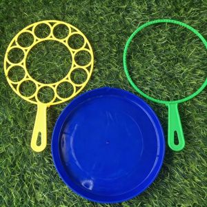【COD&Fast Delivery】3pcs/set Blue Maker Bubble Tool ABS Multistyles Children Big Bubbles Wand Kit Kids Toys Blowing Bubble Plate Outdoor Playtime Birthday Party