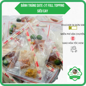 Combo 5 bánh tráng trộn sate full topping