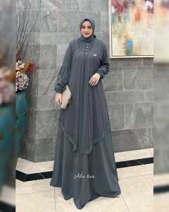 Kamela Aairiz Dress Ceruty Mix Tile Gamis Wanita Terbaru 2024 Viral Dress Kondangan Wanita Elegan