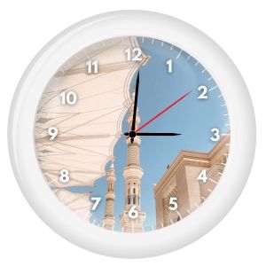 Jam Dinding Analog KABAH MEKAH MADINAH / Jam Dinding Analog Dekorasi Kamar Jam Dinding Quartz Hiasan Dinding - Jam Dinding Islami Kaligrafi Arab