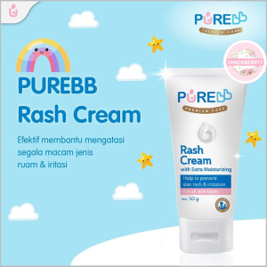 Pure BB Rash Cream Baby 50 gr / Krim Anti Ruam Bayi - PureBB Pure Baby PureKids Kids 50g