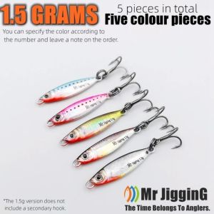 PLNBFG 1.5g 3g 5g Weight Micro Sized Bait Iron Plate 3D Design Metal Cast Jig Spoon Lure Metal Material Artificial Bait Fishing