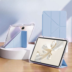 Foldable Acrylic Transparent Hard Case for HONOR Pad 9 12.1 Inch MagicPad 2 GT Pro 12.3 X8a X9a with Pencil Holder for HONOR Pad 10 12.1 Inch