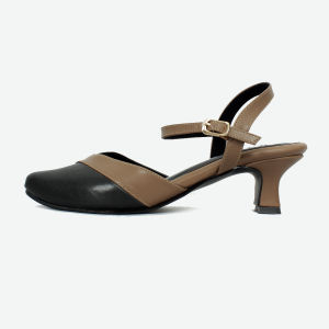 FARADELA Claire Mules Heels Wanita Hak Rendah 3cm | Slingback Mules F02-75.3