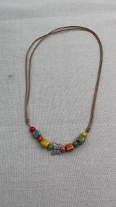 C140 Fashion Jewelry Retro Colorful Ceramic Beads Silver Color Butterfly Necklace Fashion Women Necklace Jewelry High Quality
