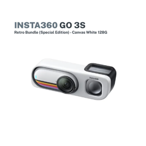Insta360 GO 3S Retro Bundle Special Edition- Small 4K Tiny Action Camera Vlogging Camera Hands-Free POV Cam Retro Filters 4K30fps MegaView FOV Extra Bttery Lightweight Wearable Hands-Free POV Vlog Camera