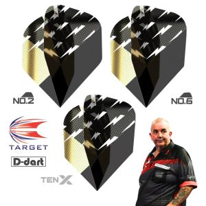 TARGET DARTS FLIGHT- POWER ICON PRO.ULTRA (Phil Taylor Model) Dart Flights (3Pcs/Pack)