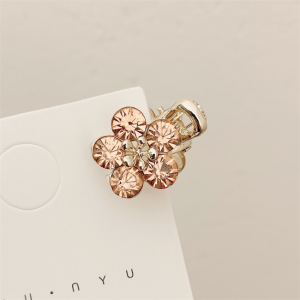 2023 New Small Bangs Claw Clip Crystal Flower Hair Clip Hairpin Mini Temperament Top Clips for women Hair Accessory