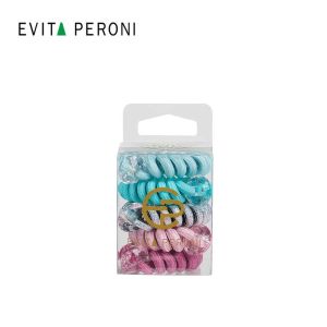 EVITA PERONI | Styling Pony Elastic | Styling Fabric Spiral Hair Ties (1 set 5 pcs) | Hair Accessories