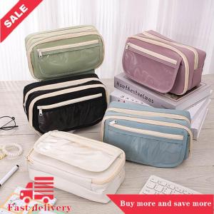 [COD]Flash Delivery Kawaii Large-capacity Pencil Bag Flip-top Translucent Student Stationery Storage Bag Boys And Girls Simple Stationery Pen Box