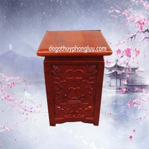 Đế Nhất sơn lá sen nền gỗ hương cao 20cm25cm