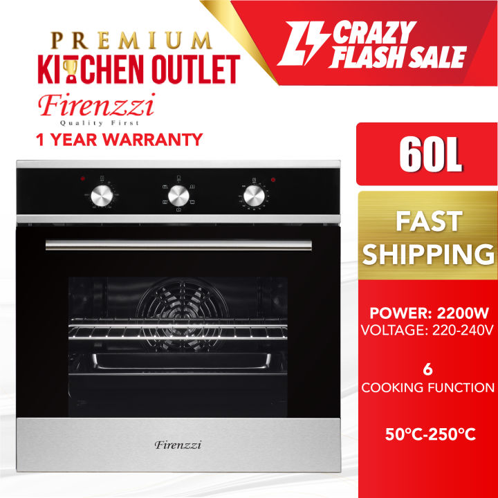 Firenzzi 60L Built In Oven FBO6063 6 Cooking Function Lazada
