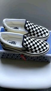 Anaheim SNEAKERS Slip-on Checkerboard Black White
