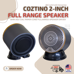 Coztino High-Quality 2-Inch Full Range 13mm ASV Car Speaker with Sunflower Design Grill