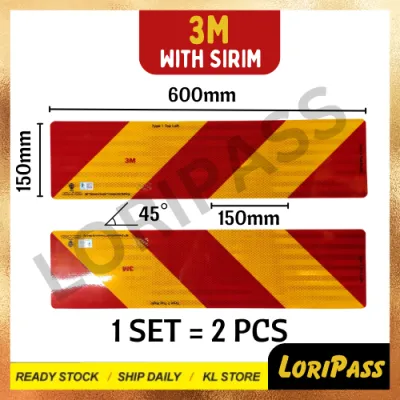2 PCS Puspakom Reflective Sticker With SIRIM / JPJ Sticker / Sticker Lori / 3M Diamond Grade Reflective Sticker /J1 & J2