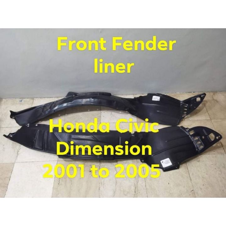 【Hot】 Front Fender liner Honda Civic Dimension 2001 to 2005 PER SIDE Lazada PH
