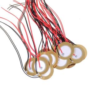 15Pcs Contact Microphone Triggers Sound Sensor with Wires Set Piezo Disc Transducer Prewired for Guitar Drum Triggers