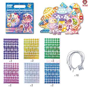 [SG Seller]Kids Peel Paste Mirror Mosaic Art Set Princess Diamond Glitter Stickers Handmade Hanging Decor Craft Kit