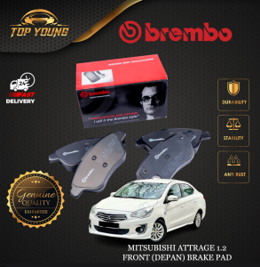 BREMBO MITSUBISHI ATTRAGE 1.2 FRONT (DEPAN) FW BRAKE PAD 100% ORIGINAL
