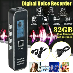 COD KIRIM CEPAT FORNORM Perekam Suara Jernih Jarak Jauh Audio Digital Mini Voice Recorder 32GB - VC173