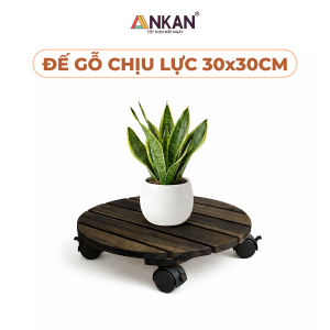 Đế Chậu Cây Có Bánh Xe Di Chuyển Hình Tròn Màu Hạt Dẻ R30cm Để Trang Trí Trong Nhà Ngoài Sân Hàng Chính Hãng