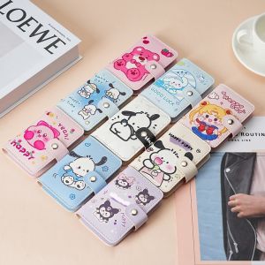 น่ารัก Sanrio การ์ตูน Kuromi My Melody Cinnamoroll ผู้ถือบัตรกระเป๋า 20 ช่องใส่การ์ดความจุสูงสาวกระเป๋า