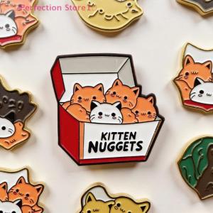 🎀Perfection Store1🎀 Kawaii Cat Pin Cartoon Raccoon Brooches On Clothes Badge Bag Clothes Lapel Woman Men Jewelry Gifts