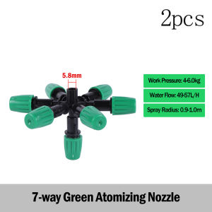 2set Multi-way Atomization Nozzle kit Garden Irrigation Greenhouse Humidification Park Landscaping Industry Dust Removal Cooling Tool