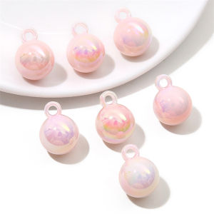 5/10pcs 16mm Colorful Acrylic Charm Loose Beads 4mm Hole Diameter for Women Earring Bracelet Keychain DIY Jewelry Making Craft