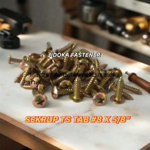 (50 Pcs) #8x5/8 Sekrup TS TAB Diameter 4MM Panjang 6MM Skrup TS