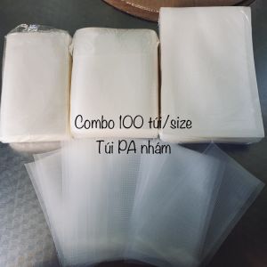 [Combo 100 túi/size] Túi PA/PE. Túi hút chân không Túi PA nhám