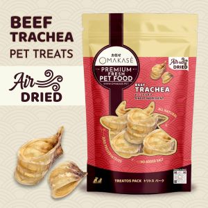 OMAKASE AIR DRIED Beef Trachea Dog/Cat Treats Single Ingredient Dehydrated
