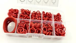 PL LANFY O-Ring Seal Set Heat-Resistant Red Silicone Silicone O-Ring Set Mixture Oil-Resistant High-temperature Resistant Circular Rubber Rubber O-Ring Seal Water Pipe Sealing