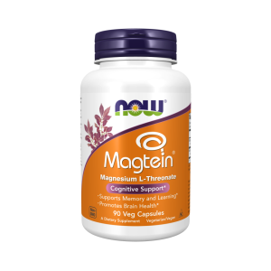 NOW Foods Magtein® Magnesium L-Threonate 2000 mg 90 Veg Capsules (66.6 mg per Capsule)
