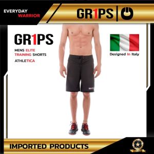 GR1PS MENS ELITE TRAINING SHORTS ATHILETICA กางเกงออกกําลังกาย สีดํา Size. S จาก Ai Company