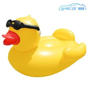 PVC Sunglasses Big Duck Row Wear Resist Sunglasses Duck Floating Bed Folding Duck Water Lounger for Beaches Lakes Water Sports