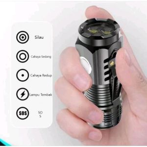 LIVING HOME Senter Mini Senter Led Senter Terang Senter Kepala Mini Senter Mini 3 Led High Power Flashlight Waterproof Senter LED Super Terang Mini 3xLED Hiking Camping