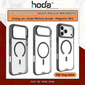 Ốp lưng nhám chống sốc MilitaryGuard™ sạc từ tính nam châm Hoda Rough Magnetic cho iPhone 17 Air 16 Pro Max - tiêu chuẩn Approved Military Grade chuẩn quân đội