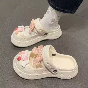 [Free Shipping] Trendy Clogs WomenS Slip-On Sandals New Summer Styles Thick-Soled Versatile For Both Indoor And Outdoor Wear