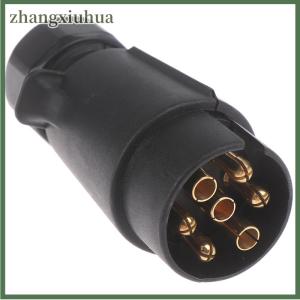 zhangxiuhua 12V 7 Way Round Standard European Car Plug Connector 7 Pin Socket Plugs Trailers