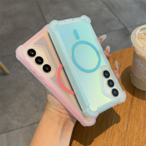 【Super low price】Shockproof Magnetic Double Laser Case for Samsung Galaxy S26 S25 S24 S22 Ultra S23 Plus Wireless Charge Armor Protective Cover