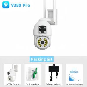 [Buy 1 Take 1]TP Link V380 Pro Outdoor CCTV Camera Dual Lens Waterproof WIFI Wireless with Dual Screen Night Vision 8MP 360 Pan | Night Vision | Motion Detection | Two-Way Audio