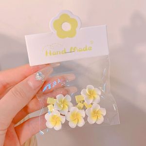HUIHEYU Hair Rope Plumeria Flower Hair Clip Hair Clip Hair Accessories Flower Barrette Sweet Hair Ornaments Egg Flower BB Clip Kids Gift