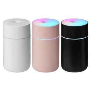 USB Rechargeable Mini Humidifier Desk Cold Mist Air Humidifier with Adjustable Light and Multiple Sprays Modes for Car