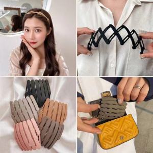 Cài Tóc Bờm Xếp Nhựa Dẻo Xinh Gấp Gọn Bỏ Túi Phong Cách Hàn Quốc Cho Nữ