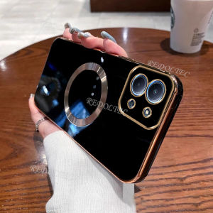 For Redmi 15C 4G Case Ultra Thin Solid Color Electroplated Casing For Redmi15C With Magnetic Ring Wireless Charging Phone Cover