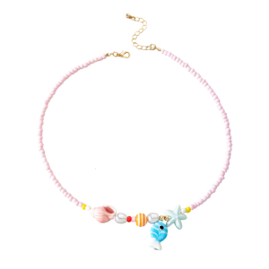 Phong cách Sao Biển Vòng cổ đính cườm Bohemian thiết kế ngọc trai giọng chuỗi dây có thể điều chỉnh cho tiệc bãi biển và ngày lễ