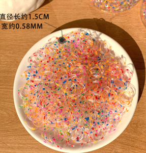 100Pcs New Fashion Baby Kids Hair Band Black Colorful Disposable Rubber Band Children Hair Band