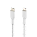 Cáp USB type C - Lightning BOOST↑CHARGE Belkin vỏ dù, chứng chỉ MFi, sạc nhanh 30W, 1m/ 2m - Hàng Chính Hãng Bảo Hành 1 đổi 1 trong 2 Năm. 